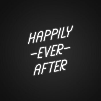HAPPILY EVER AFTER LED-Neonschild für Hochzeit und Wohnzimmer