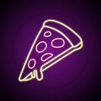 Pizzastück LED-Neonschild für Restaurant Imbiss