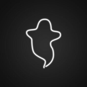 Geister-Silhouette LED-Neonschild für Halloween Bar