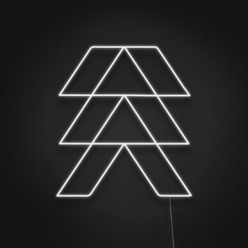 Abstrakte geometrische Form LED-Neonschild Wohnzimmer Büro