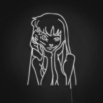 Anime Mädchen Gesicht LED-Neonschild Gamingzimmer Wohnzimmer