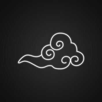 Wolke mit geschwungenen Linien LED-Neonschild Wohnzimmer Schlafzimmer