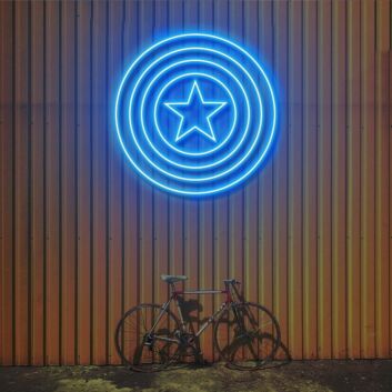 Stern mit konzentrischen Kreisen LED-Neonschild Wohnzimmer Bar