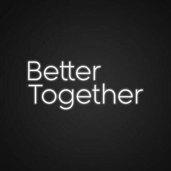 Better Together LED-Neonschild für Wohnzimmer oder Hochzeit