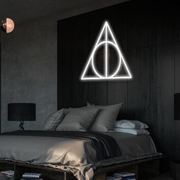 Dreieck mit Kreis und Linie LED-Neonschild Schlafzimmer Wohnzimmer