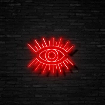 Auge mit Strahlen LED-Neonschild für Bar Club