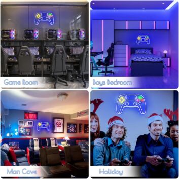 Spielcontroller LED-Neonschild für Gamingzimmer und Spielbereich
