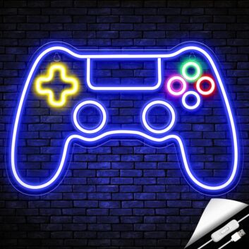 Spielcontroller LED-Neonschild für Gamingzimmer und Wohnzimmer