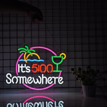 It's 5:00 Somewhere LED-Neonschild für Bar Club
