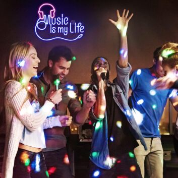 Music is my Life LED-Neonschild für Bar und Club