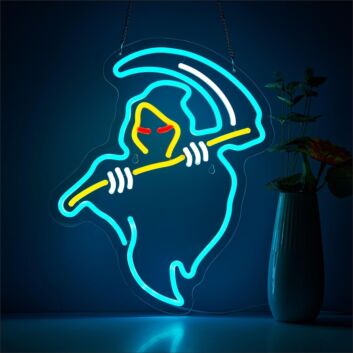 Sensenmann LED-Neonschild für Bar oder Gaming Zimmer