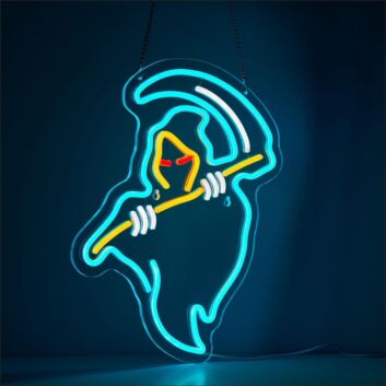 Sensenmann LED-Neonschild für Bar oder Gaming Zimmer