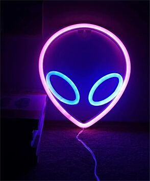 Alienkopf LED-Neonschild für Gaming und Wohnzimmer