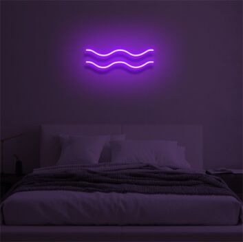 Wellenlinien LED-Neonschild Schlafzimmer Wohnzimmer