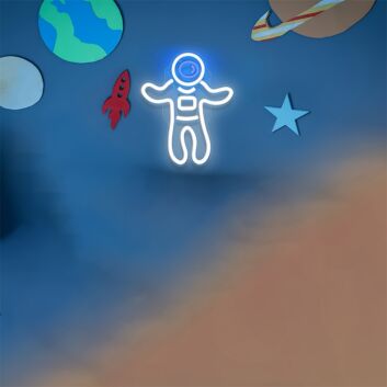 Astronaut Figur LED-Neonschild für Gamingzimmer und Bar