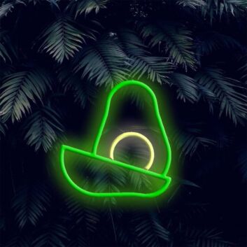 Brighten Your Space: Avocado LED Neon Sign for Home Decor, Trendy Bars, and Festive Celebrations.