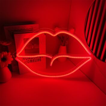 Lippenform LED-Neonschild Wohnzimmer Schlafzimmer