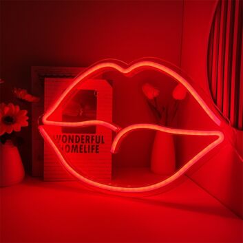 Lippenform LED-Neonschild Wohnzimmer Schlafzimmer