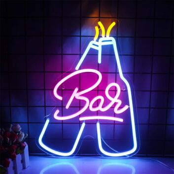 Flasche mit Getränk LED Neonschild für Bar und Club