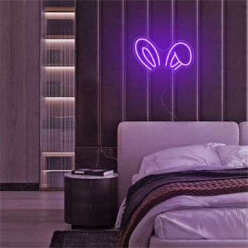 Hasenohren LED-Neonschild für Schlafzimmer Wohnzimmer
