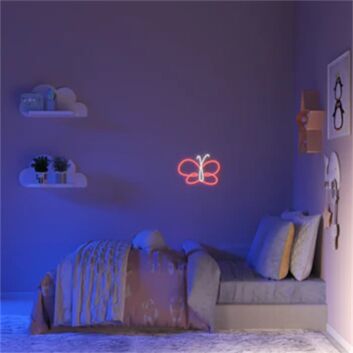 Brighten Up Your Space: Perfect for Home Decor, Weddings, and Bars - Butterfly Swir LED Neon Sign.