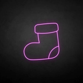 Weihnachtsstrumpf LED-Neonschild für Weihnachten und Wohnzimmer