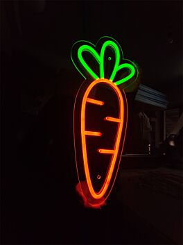 Karotte LED-Neonschild für Restaurant Küche
