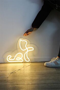 sitzende Katze LED-Neonschild für Wohnzimmer und Kinderzimmer
