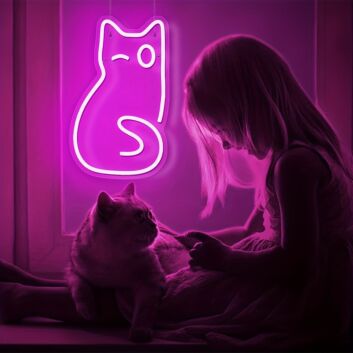 Zwinkernde Katze LED-Neonschild