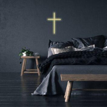Kreuz LED-Neonschild für Schlafzimmer und Wohnzimmer