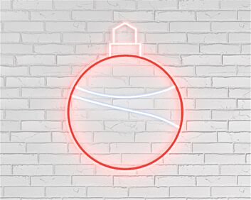 Weihnachtskugel LED-Neonschild für Wohnzimmer Weihnachtsdeko
