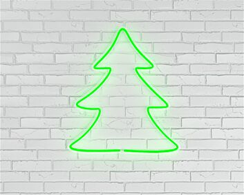 Tannenbaum LED-Neonschild Wohnzimmer Weihnachten