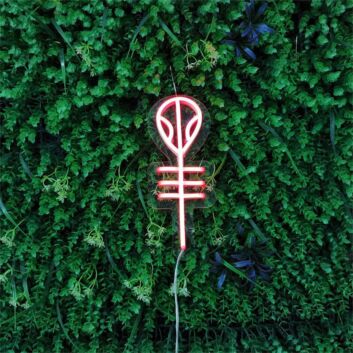 Pflanzensymbol LED-Neonschild für Cafe und Wohnzimmer