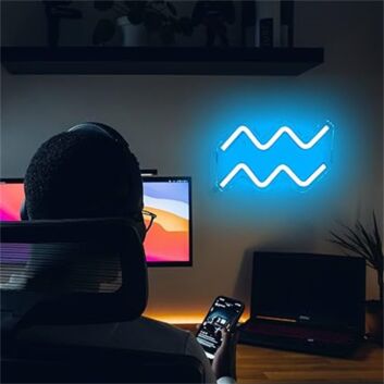 Wassermann Sternzeichen Symbol LED-Neonschild für Wohnzimmer Schlafzimmer