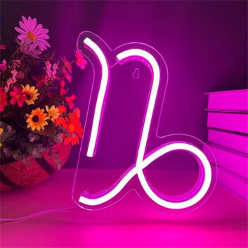 Steinbock Sternzeichen Symbol LED-Neonschild für Wohnzimmer Schlafzimmer