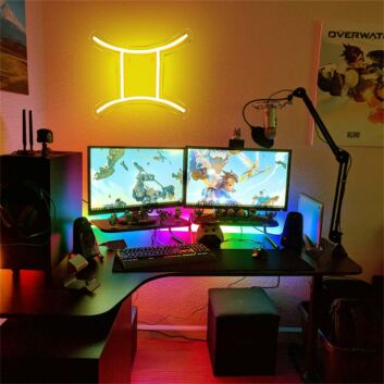 Zwilling Sternzeichen Symbol LED-Neonschild Wohnzimmer Schlafzimmer