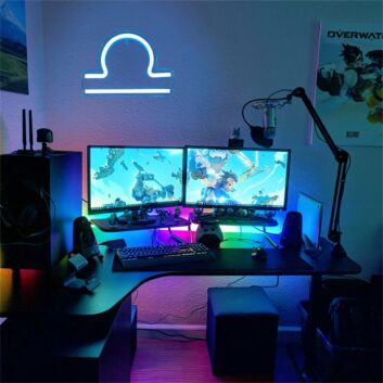 Waage Sternzeichen Symbol LED-Neonschild Wohnzimmer Schlafzimmer