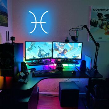 Fische Sternzeichen Symbol LED-Neonschild Wohnzimmer Schlafzimmer