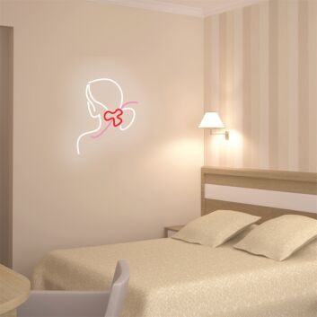 Bring Art to Life in Your Home, Office, or Party with the Creative Girls Drawing LED Wall Neon Sign