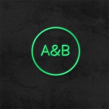 A&amp;B LED-Neonschild für Bar und Cafe
