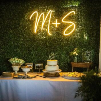 M+S LED-Neonschild für Hochzeit Feier