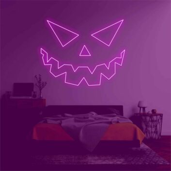 Halloween Kürbisgesicht LED-Neonschild Wohnzimmer Party