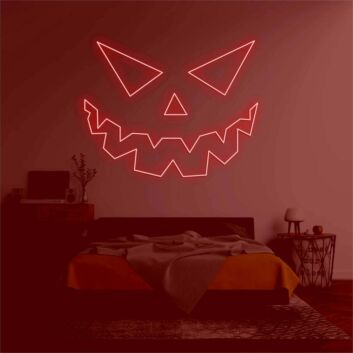 Halloween Kürbisgesicht LED-Neonschild Wohnzimmer Party