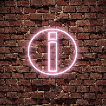 Informationssymbol LED-Neonschild für Tourismus Büro