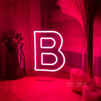Buchstabe B LED Neonschild für Wohnzimmer und Bar