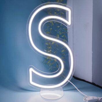 Buchstabe S LED Neonschild für Wohnzimmer und Schlafzimmer