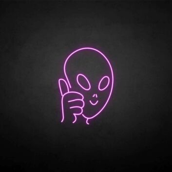 Außerirdischer mit Daumen hoch LED-Neonschild Gaming Bar