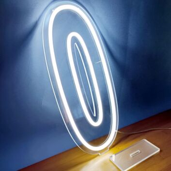 Zahl 0 LED-Neonschild