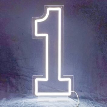 Zahl Eins LED-Neonschild für Event Dekoration