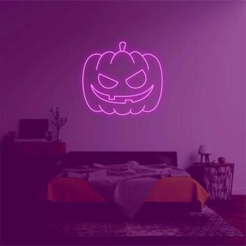 Halloween Kürbis mit Gesicht LED-Neonschild für Wohnzimmer Party